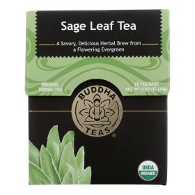 Buddha Teas - Organic Tea - Sage Leaf - Case of 6 - 18 Count