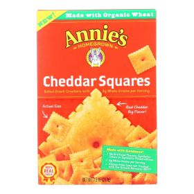 Annie's Homegrown - Cracker Chedder Sqrs - Case of 12-7.5 oz.