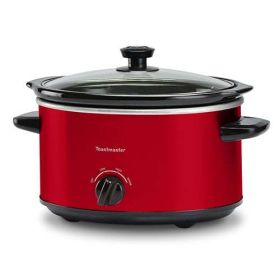 4qt Slow Cooker w/ Removable Insert Red