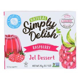 Simply Delish Jel Dessert - Raspberry - Case of 6 - .7 oz.