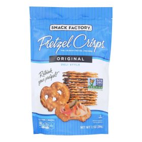 Pretzel Crisp Pretzel Crisps - Original - Case of 12 - 7.2 oz.