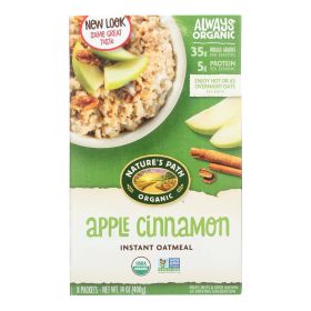 Nature's Path Hot Oatmeal - Apple Cinnamon - Case of 6 - 14 oz.