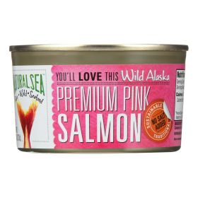 Natural Sea Wild Pink Salmon - Unsalted - Case of 12 - 7.5 oz.