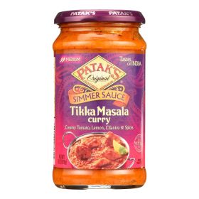 Pataks Simmer Sauce - Tikka Masala Curry - Medium - 15 oz - case of 6