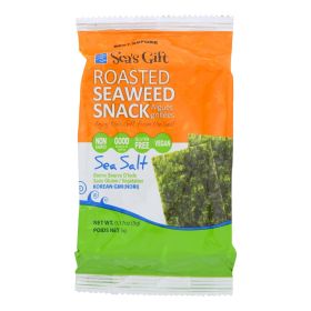 Sea's Gift Seaweed Snack - Roasted and Sea Salt - Case of 24 - 0.17 oz.