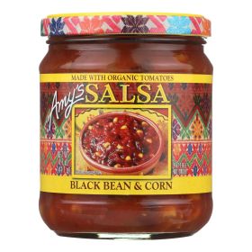 Amy's - Black Bean & Corn Salsa - Made with Organic Ingredients - Case of 6 - 14.7 oz