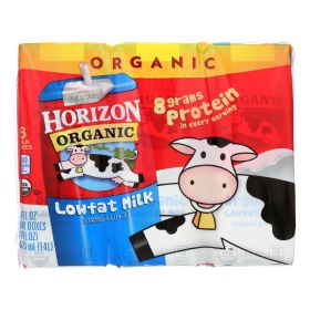 Horizon Organic Dairy Organic Low Fat 1 % Milk - Aseptic - Case of 3 - 6/8 fl oz