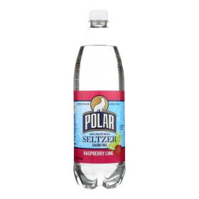 Polar Beverages Seltzer - Raspberry Lime - Case of 12 - 33.8 fl oz