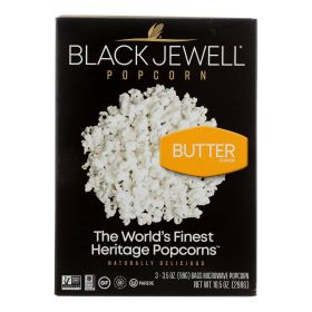 Black Jewell Microwave Popcorn - Butter - Case of 6 - 10.5 oz.