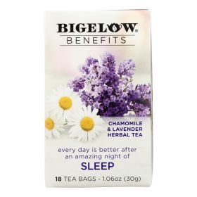 Bigelow Tea Tea - Chamomile Lavender - Sleep - Case of 6 - 18 BAG