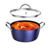 (Do Not Sell on Amazon) Casserole Dish, Induction Saucepan with Lid, 24cm/ 2.2L Stock Pots Non Stick Saucepan, Aluminum Ceramic Coating Cooking Pot -