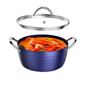 (Do Not Sell on Amazon) Casserole Dish, Induction Saucepan with Lid, 24cm/ 2.2L Stock Pots Non Stick Saucepan, Aluminum Ceramic Coating Cooking Pot -