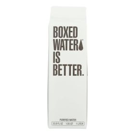 Boxed Water Is Better - Purified Water - Case of 12 - 33.8 fl oz.