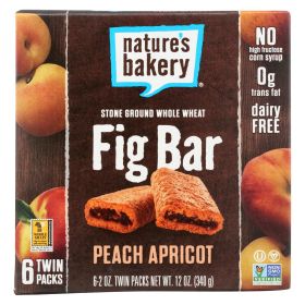 Nature's Bakery Stone Ground Whole Wheat Fig Bar - Peach Apricot - 2 oz - Case of 6