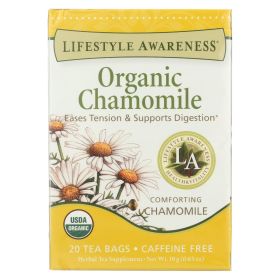 Lifestyle Awareness Herbal Tea - Organic Chamomile - Case of 6 - 20 Bags