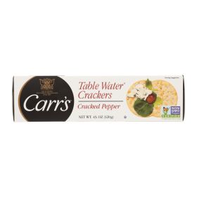 Carr's Table Water Crackers - Bite Size with Cracked Pepper - Case of 12 - 4.25 oz