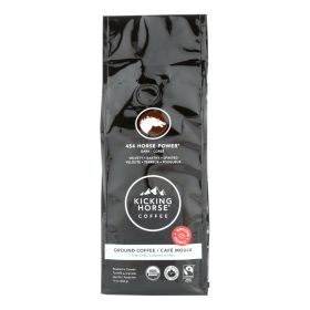 Kicking Horse Coffee - Organic - Ground - 454 Horse Power - Dark Roast - 10 oz - case of 6