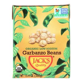 Jack's Quality Organic Garbanzo Beans - Low Sodium - Case of 8 - 13.4 oz