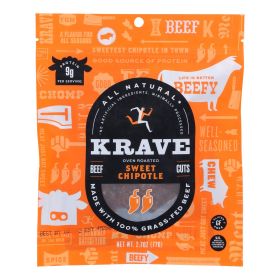 Krave Beef Jerky - Sweet Chipotle - Case of 8 - 2.7 oz.