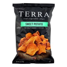 Terra Chips Sweet Potato Chips - Sweet Potato No Salt Added - Case of 12 - 6 oz.