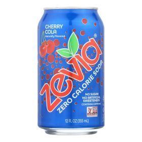 Zevia Soda - Zero Calorie - Cherry Cola - Can - 6/12 oz - case of 4