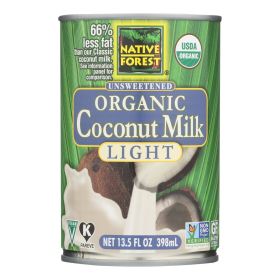 Native Forest Organic Light Milk - Coconut - Case of 12 - 13.5 Fl oz.