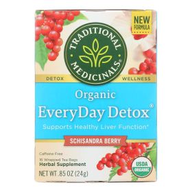 Traditional Medicinals EveryDay Detox Herbal Tea - Case of 6 - 16 Bags