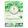 Traditional Medicinals Organic Peppermint Herbal Tea - Caffeine Free - Case of 6 - 16 Bags