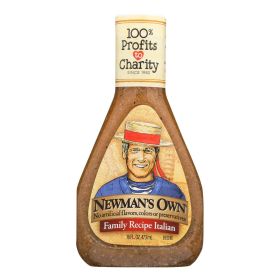 Newman's Own Family Recipe Dressing - Italian - Case of 6 - 16 Fl oz.