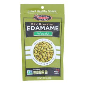 Seapoint Farms Dry Roasted Edamame - Spicy Wasabi - Case of 12 - 3.5 oz.