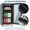 Built-in and Freestanding 15" Mini Beverage Refrigerator/Wine Cabinet, 120 Cans, 34-65Â°F, Quiet, Adjustable Shelves, LED Lighting, ETL , Touch Contro