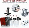 KOIOS Juicer, Masticating Slow Juicer Extractor with Reverse Function, Cold Press Juicer Machine with Quiet Motor, BPA-FREE Juicer Easy to Clean, B510