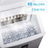 Portable Countertop Ice Maker Machine for Crystal Ice Cubes in 48 lbs/24H with Ice Scoop for Home Use