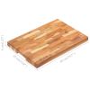 Chopping Board 19.7"x13.8"x1.6" Solid Acacia Wood