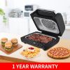 mart 7-in-1 Indoor Electric Grill Air Fryer Family Large Capacity with Air Crisp Dehydrate Roast Bake Broil Pizza and Cyclonic Grilling Technology Cou