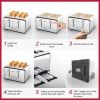 Toaster 4 Slice, Stainless Steel Extra-Wide Slot Toaster with Dual Control Panels of Bagel/Defrost/Cancel Function, 6 Toasting Bread Shade Settings, R