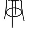 Vintage Industrial Counter Height Bar Stools Set of 2, Swivel Barstools with Metal Back for Kitchen Island, 26 Inch Height Round Seat