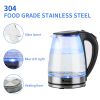 ZOKOP HD-1857-A 110V 1500W 1.8L Electric Glass Kettle US Plug