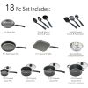 18 Piece Cookware Set Pots & Pans Kitchen Non Stick Home Cooking Pot Pan