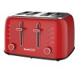 Toaster 4 Slice;  Geek Chef Retro Red Extra Wide Slot;  Independent temperature control Toaster ; Reheat; Defrost; Cancel 4 Function;  6-Shade Setting