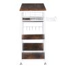 3-Tier Industrial Kitchen Baker's Rack Utility Microwave Oven Stand Storage Cart Workstation Shelf Rustic Brown