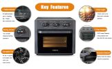 Air Fryer Toaster Oven - 5-In-1 Convection Oven with Air Fry, Roast, Toast, Broil & Bake Function - Air Fry Toaster Oven for Countertop (Banned from s