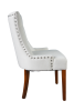 LYHome Mordern Fabric Dining Chairs;  2-Pcs Set;  Iceam cream white