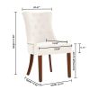 LYHome Mordern Fabric Dining Chairs;  2-Pcs Set;  Iceam cream white