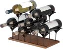 Mecor Countertop Wine Rack for 6 Bottles, Tabletop Wood Wine Organizer, Bottle Holder for Home Decor, Kitchen, Bar, Cellar, Cabinet, Pantry, Easy to A