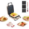 Liven Multifunctional Breakfast Maker,Sandwich Maker,Waffle Maker,Doughnut Maker, Nonstick,Quick & Easy