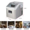 Kitchen Appliances Ice Maker of HZB-18F/120W/40Lbs/115V/60Hz Stainless Steel Household Silver