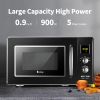 ZOKOP 23L / 0.9cuft Retro Microwave Oven With Display/Silver Handle RT