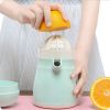 Manual 2-in-1 Functions Juicer and Presser with Strainer and Container Orange Lemon Grapefruit Squeezer Presser Lid Rotation Press Reamer with Pour Sp