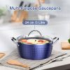 (Do Not Sell on Amazon) Casserole Dish, Induction Saucepan with Lid, 24cm/ 2.2L Stock Pots Non Stick Saucepan, Aluminum Ceramic Coating Cooking Pot -